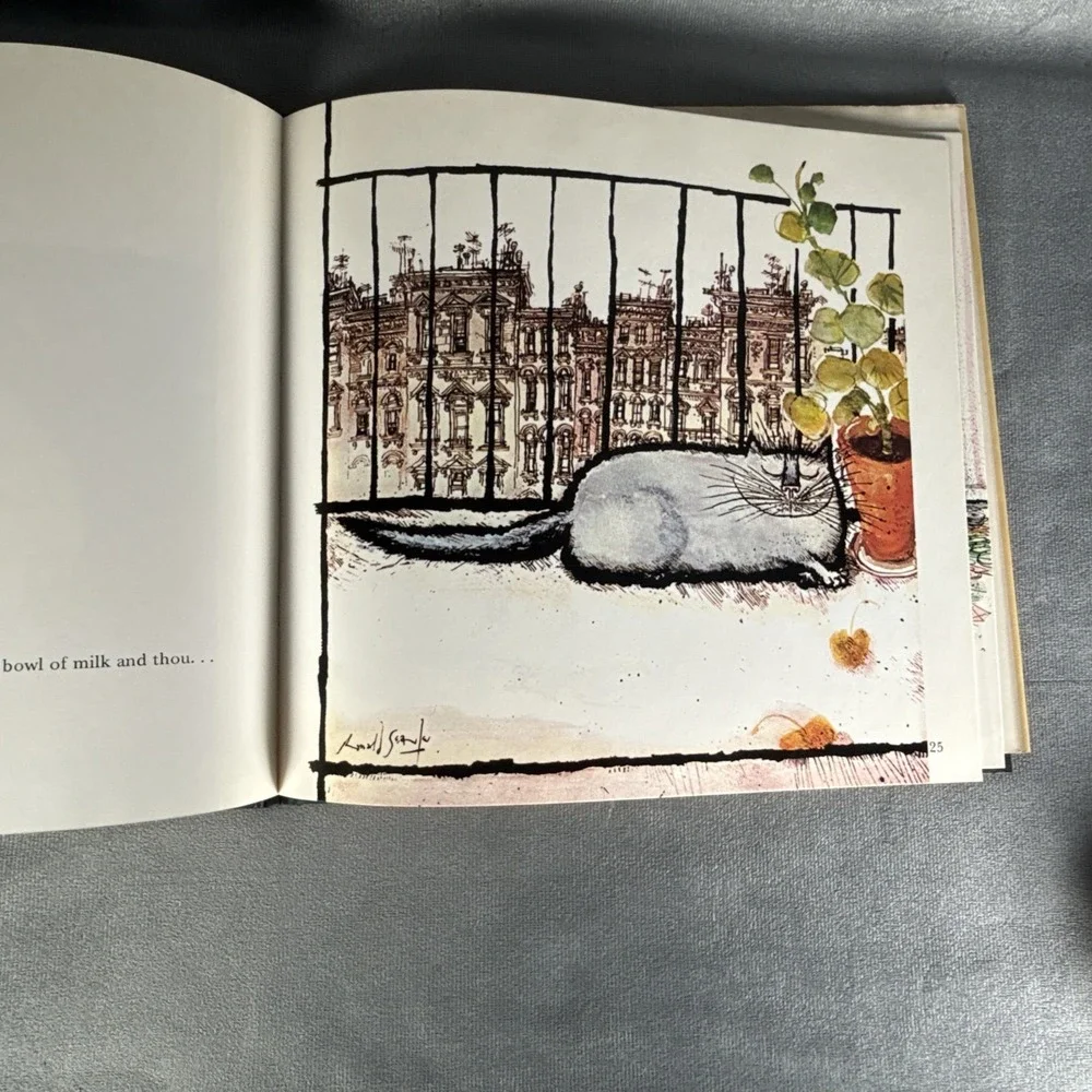 Ronald Searle More Cats 1976 Illustration‎ Hardcover Dust Jacket